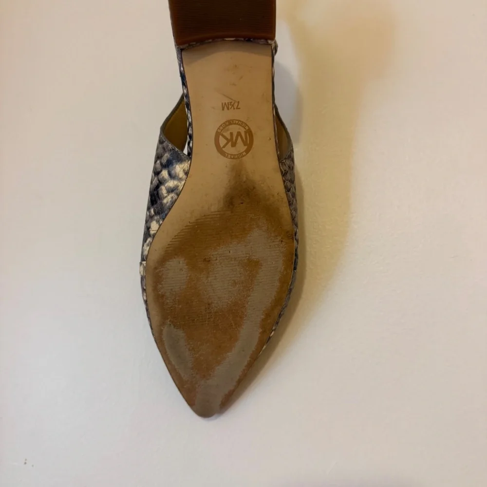 VERY GOOD CONDITION, 7.5 WOMENS, MICHAEL KORS SLINGS - Picture 4 of 6